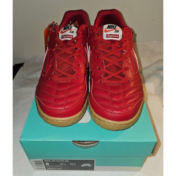 Supreme Nike SB Gato QS World Famous Gym Red White Gum 2018 Size 8 New main image 10